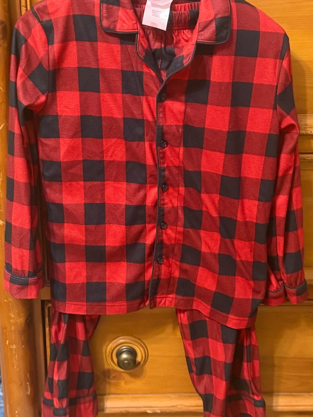Wondershop Red and Black Buffalo Plaid Kids Pajama Set